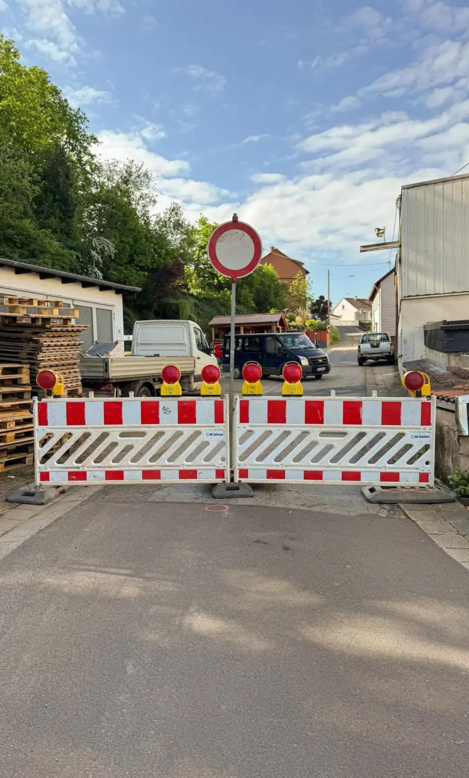 Absperrungen Placement Tiefbau 2